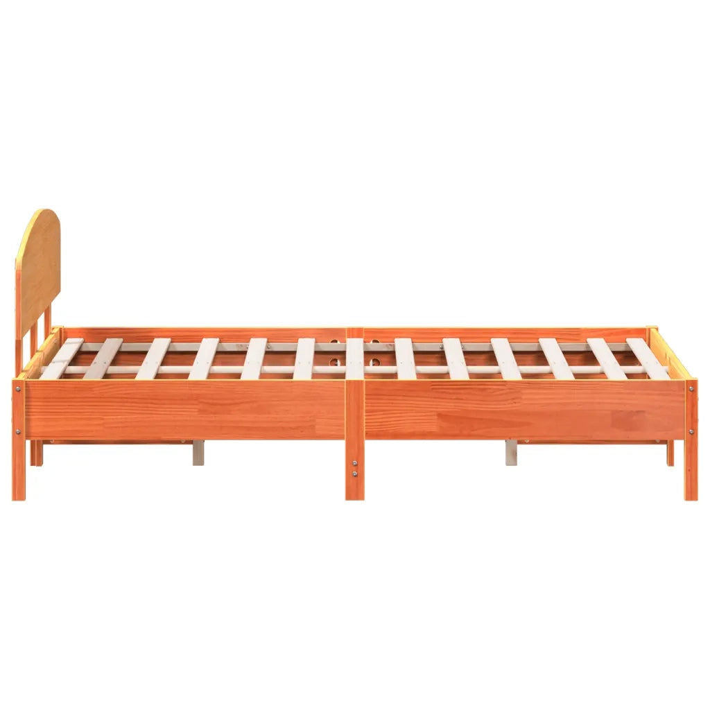 Giroletto senza Materasso Marrone Cera 150x200 cm Legno di Pino 3207208