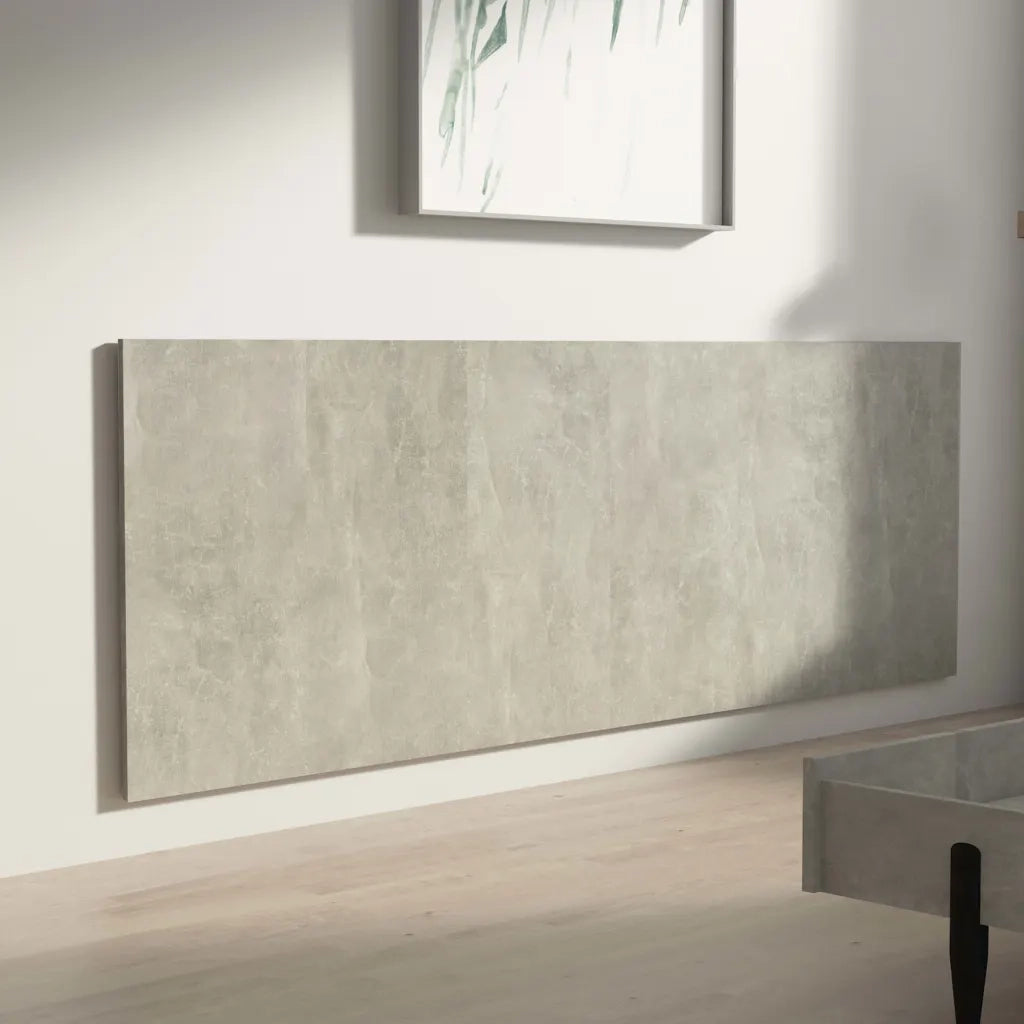 Testiera | Testata Letto Grigio Cemento 240x1,5x80cm Legno Ingegnerizzato