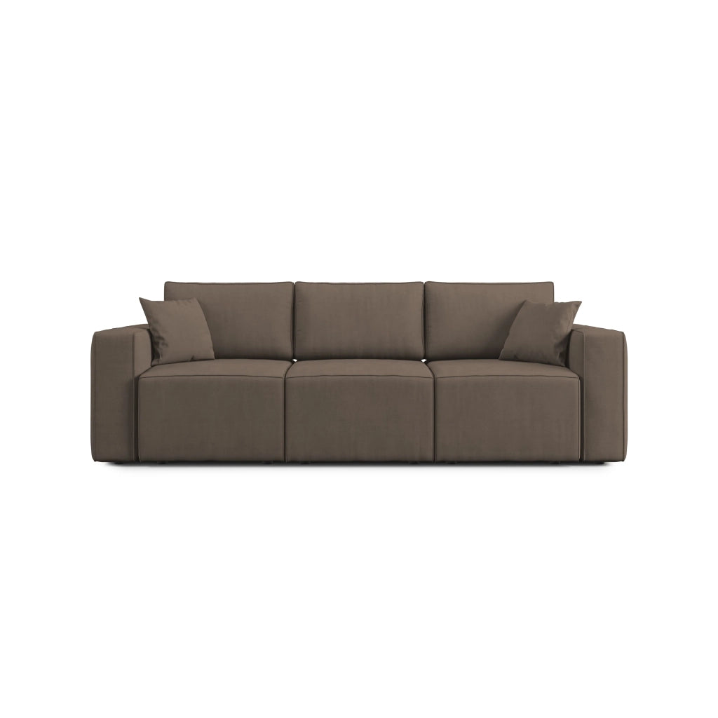 Morfeo Divano 3 sedute tessuto impermeabile 245 cm marrone