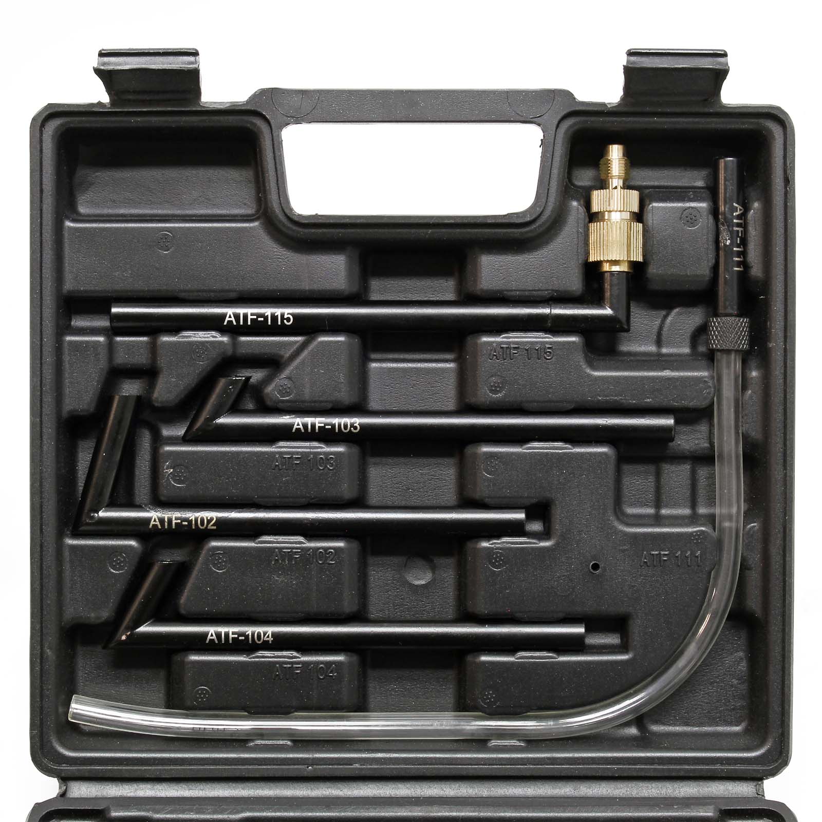 Riempitore d’olio di 7 litri con pompa ad azionamento manuale e 15 adattatori per veicoli diversi