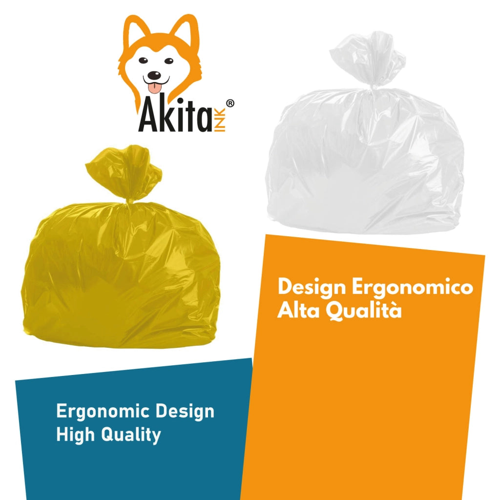 Akitaink 120 Sacchi Spazzatura 50x60 Blu con Legacci