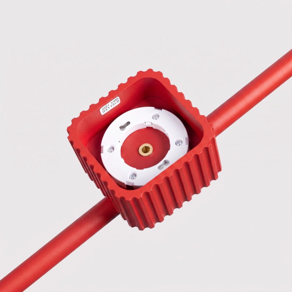 Lampadario RIFF 4 rosso Gx53