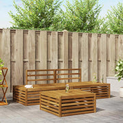 Set di divani da esterno-Sofa da giardino 3 Pezzo Naturale