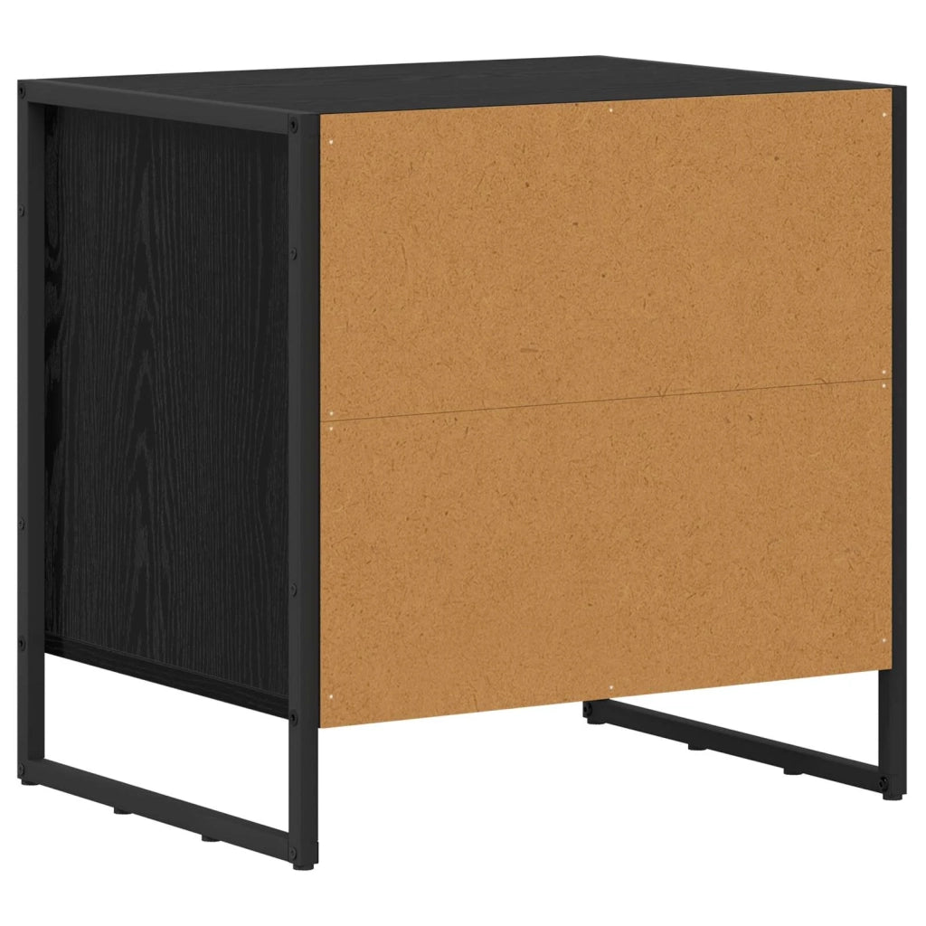 Set di 2 Comodini | Armadio da Notte | Mobiletto da notte Rovere Nero 50 x 39.5 x 50 cm Legno multistrato