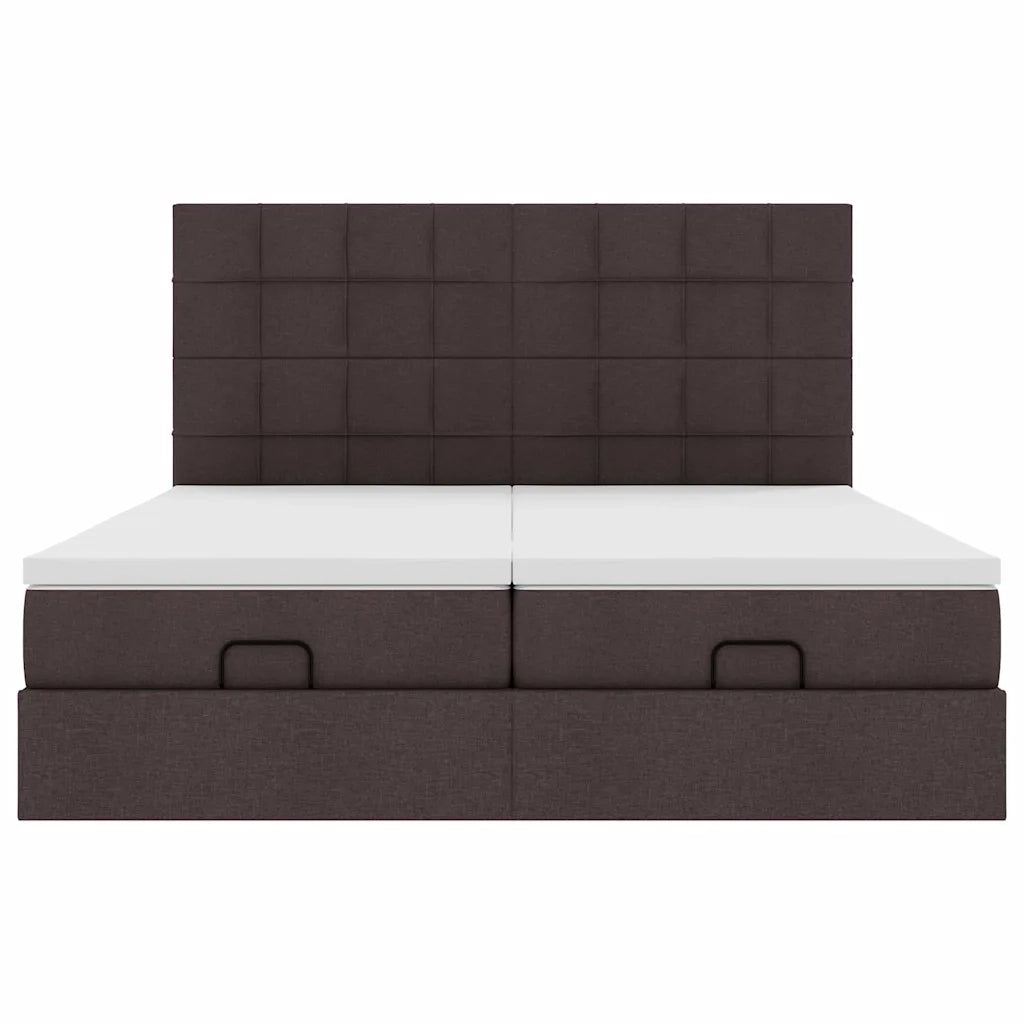 Struttura Letto Pouf con Materassi 180x200 cm in Tessuto 3313695