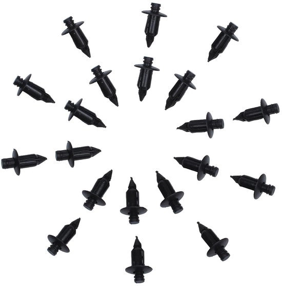 Clip di fissaggio 20 pezzi - Viti a chiodo 7 mm - Plastica - Motocicletta/ATV - Diametro di collo 14 mm - Componenti originali di ricambio