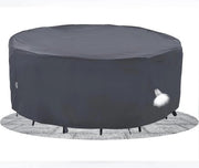 Scheurvaste protezione per mobili da giardino, impermeabile e idrorepellente, copertura rotonda UV-stabile per protezione da neve e sole, 230x80cm, Grigio