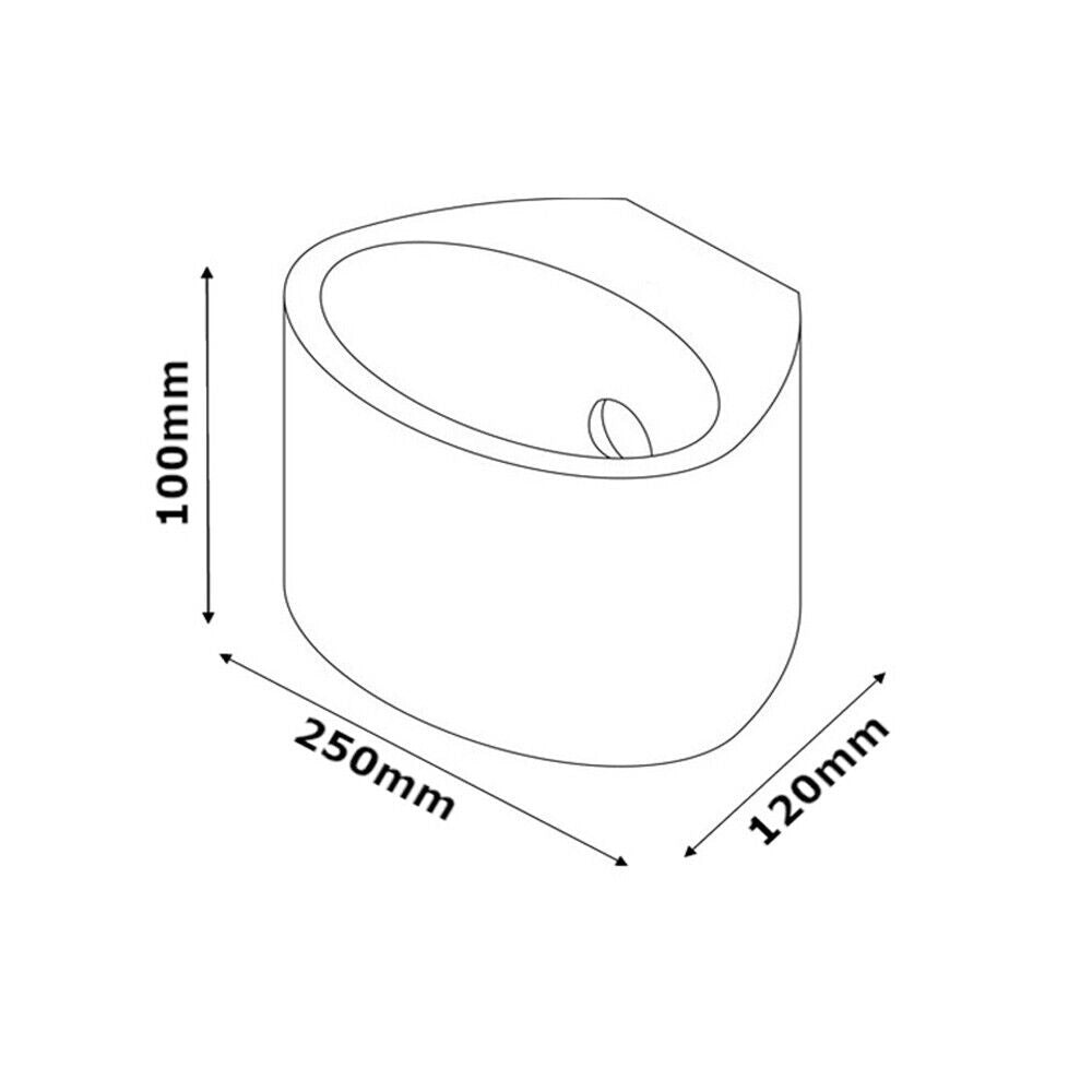 Applique in gesso dal design moderno con forma ellisse attacco per lampadine G9