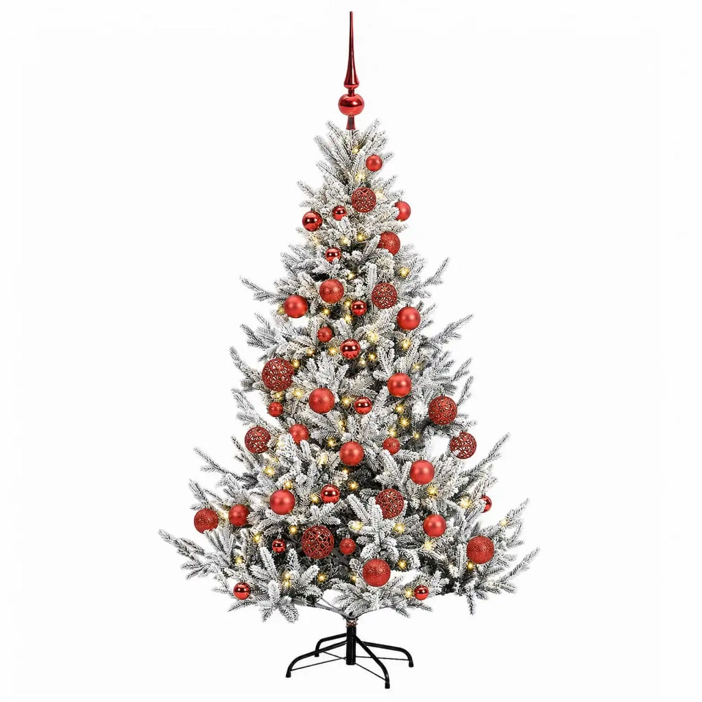 Albero di Natale artificiale con palline 150 cm 150 LED 3465880