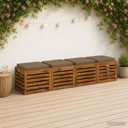 Cuscini per Sedia in 4 Pezzi VUGHT 4 pz 100% Poliestere Tortora 946211