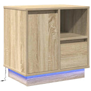 Comodino | Armadio da Notte | Mobiletto da notte con cassetto Rovere Sonoma 50 x 34,5 x 50 cm.