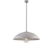 Sospensione 1 Luce Sender In Ferro Laccato Nero Con Decoro Argento