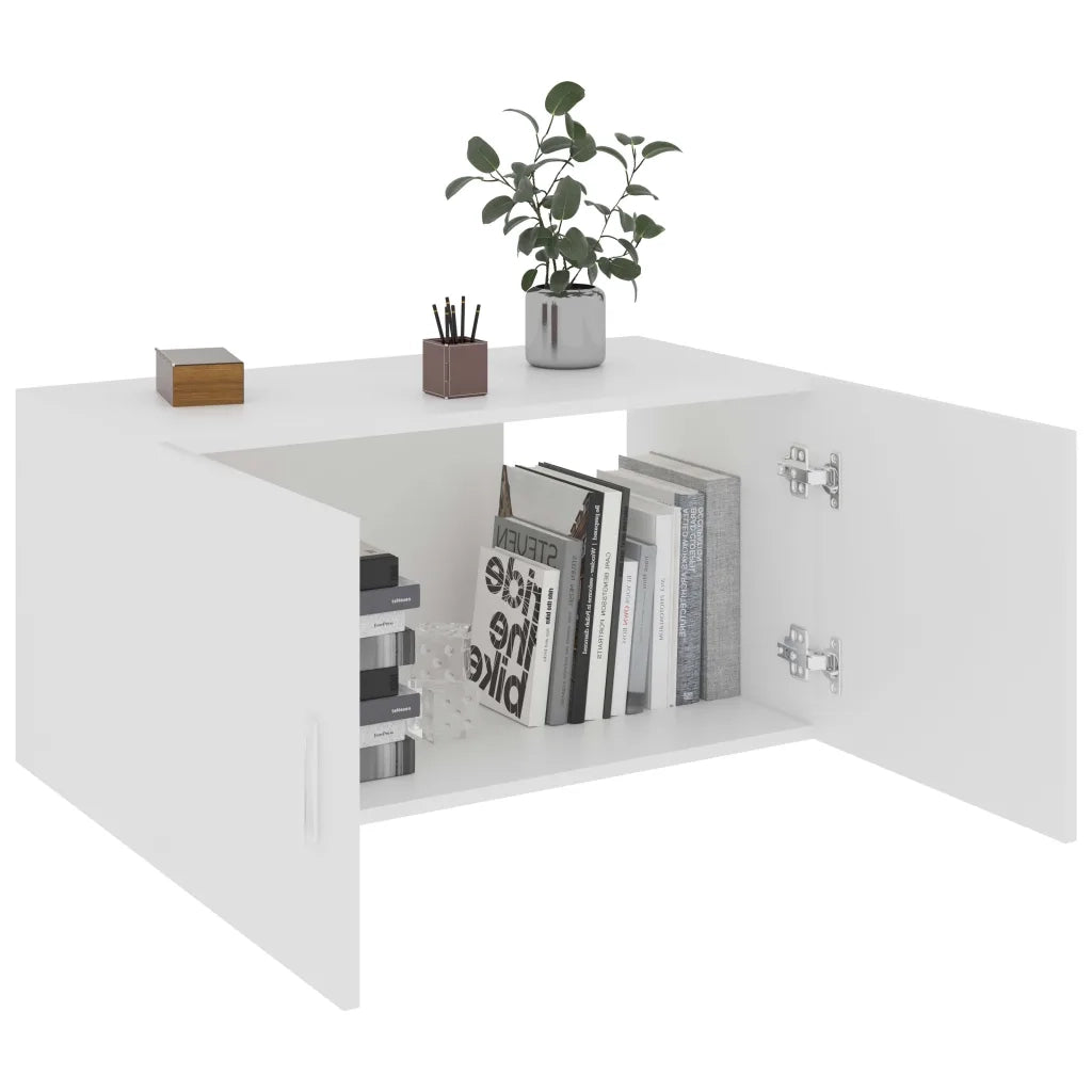 Armadietto da Parete Bianco 80x39x40 cm in Legno Multistrato cod mxl 33329