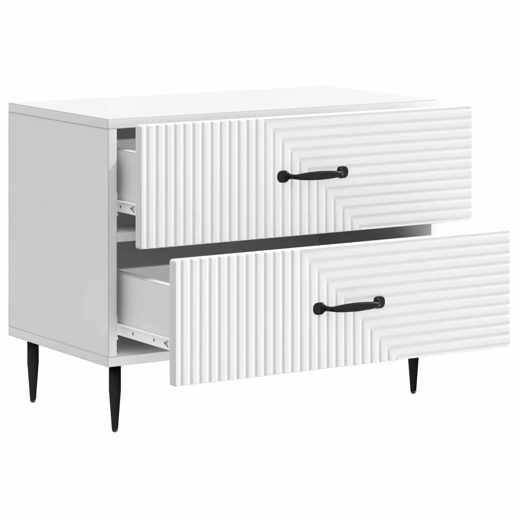 Armadio da Notte con cassetto Bianco 62 x 34,5 x 47,5 cm 894775