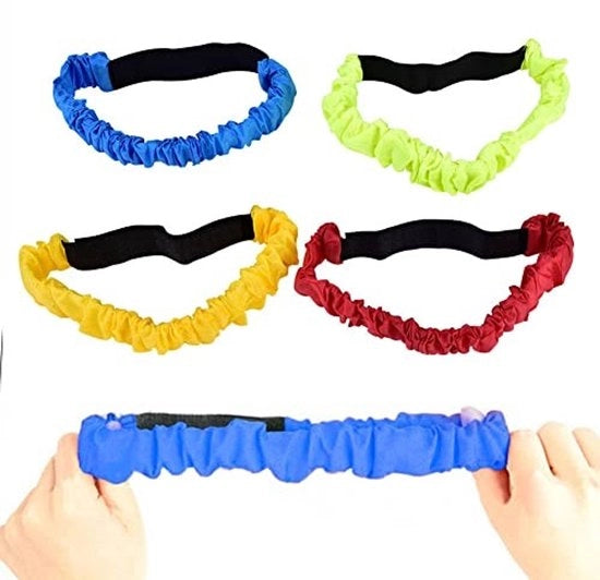 Tessuto Sportivo Adattabile - Cintura Elastica a Tre Punti per Due Persone - Attività per Bambini - Allenamento di Squadra e Coordinamento - Tapis Roulant