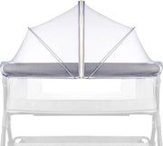 Ombrello per lettino - Ombrello per lettino bambino - Ombrello per lettino - 55cmx100cm - per tenere lontani insetti/gatti/insetti - fori di respiro - bianco