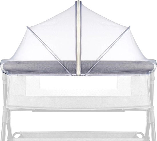 Ombrello per lettino - Ombrello per lettino bambino - Ombrello per lettino - 55cmx100cm - per tenere lontani insetti/gatti/insetti - fori di respiro - bianco