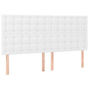 Testiera | Testata Bianca 200x5x118/128 cm in Similpelle