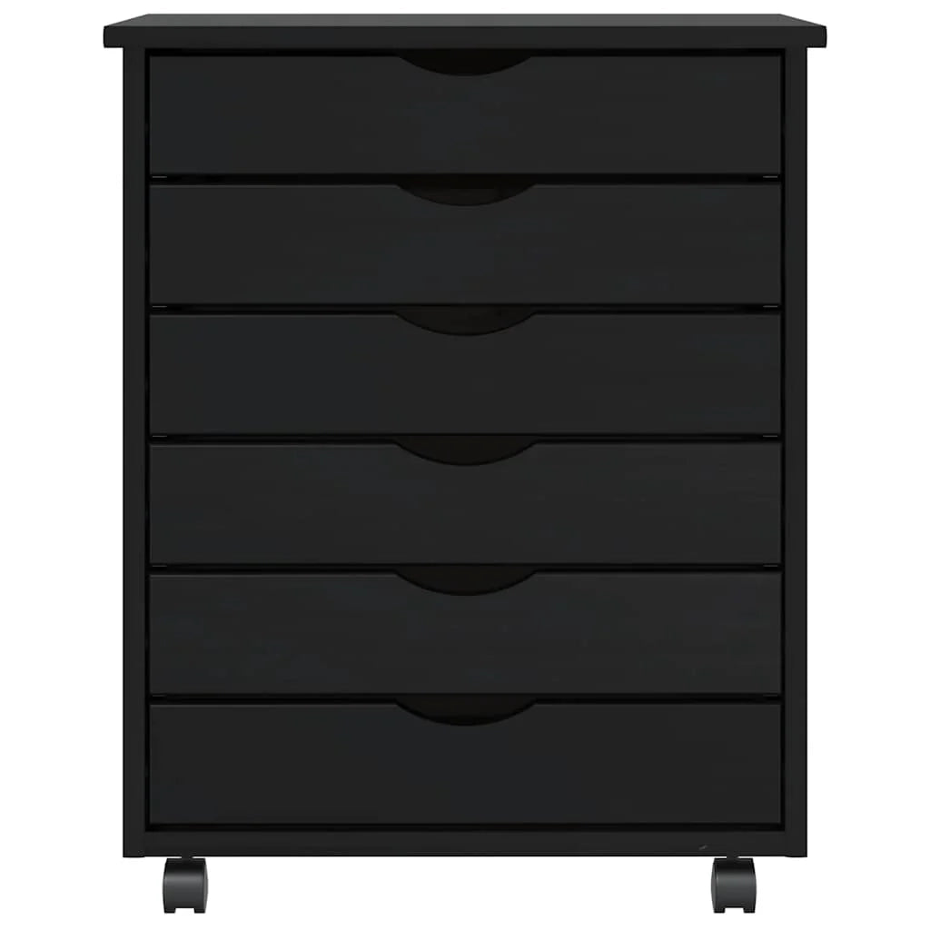 Mobiletto multifunzionale con cassetti 53 x 39 x 65,5 cm in legno di pino nero 02_0057654