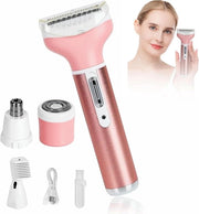 Epilatore per viso per donne - 2025 Nuovo 4-in-1 Epilatore per viso ricaricabile per donne - Depilatore per ascelle - Depilatore per naso - Depilatore per sopracciglia - Capo rimovibile e lavabile