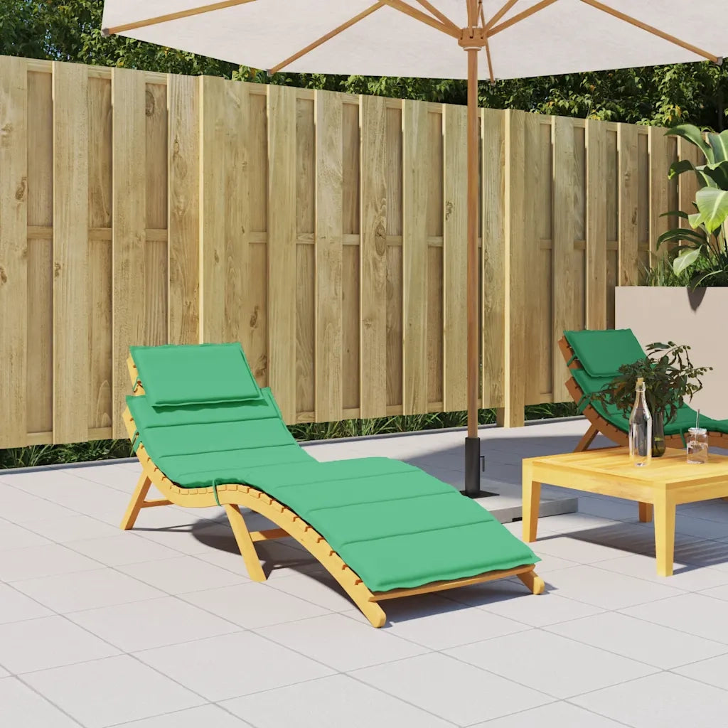 Cuscino per Lettino Verde 186x58x4 cm in Tessuto Oxford 314163