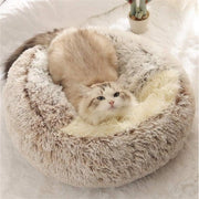 Cuscino per gatto in forma di grotta con cappuccio e imbottitura soffice, idoneo per il periodo invernale, dimensioni 40 cm.