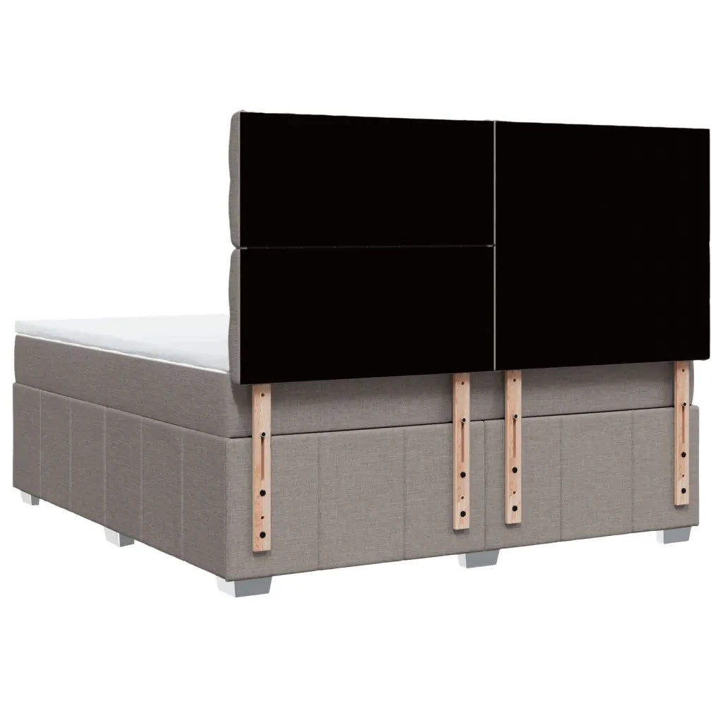 Giroletto a Molle con Materasso Tortora 180x200 cm in Tessuto 3294058