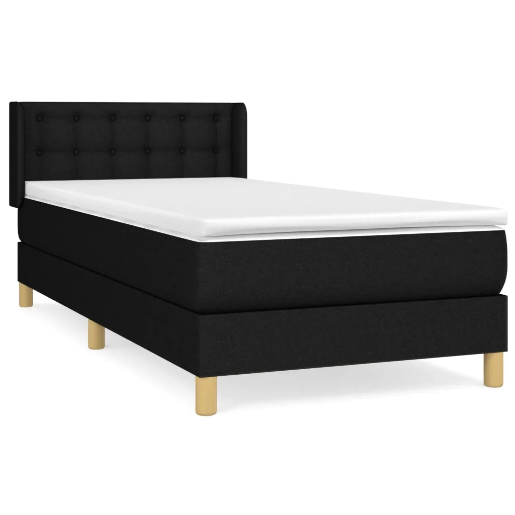 Giroletto a Molle con Materasso Nero 80x200 cm inTessuto 3130547