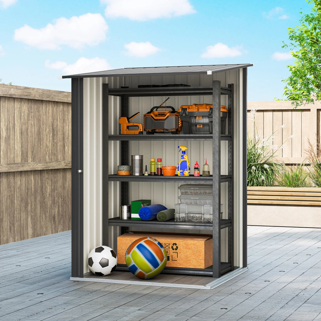 Casetta da Giardino ¨C Zephmum ¨C Grigio 100x104x160 cm