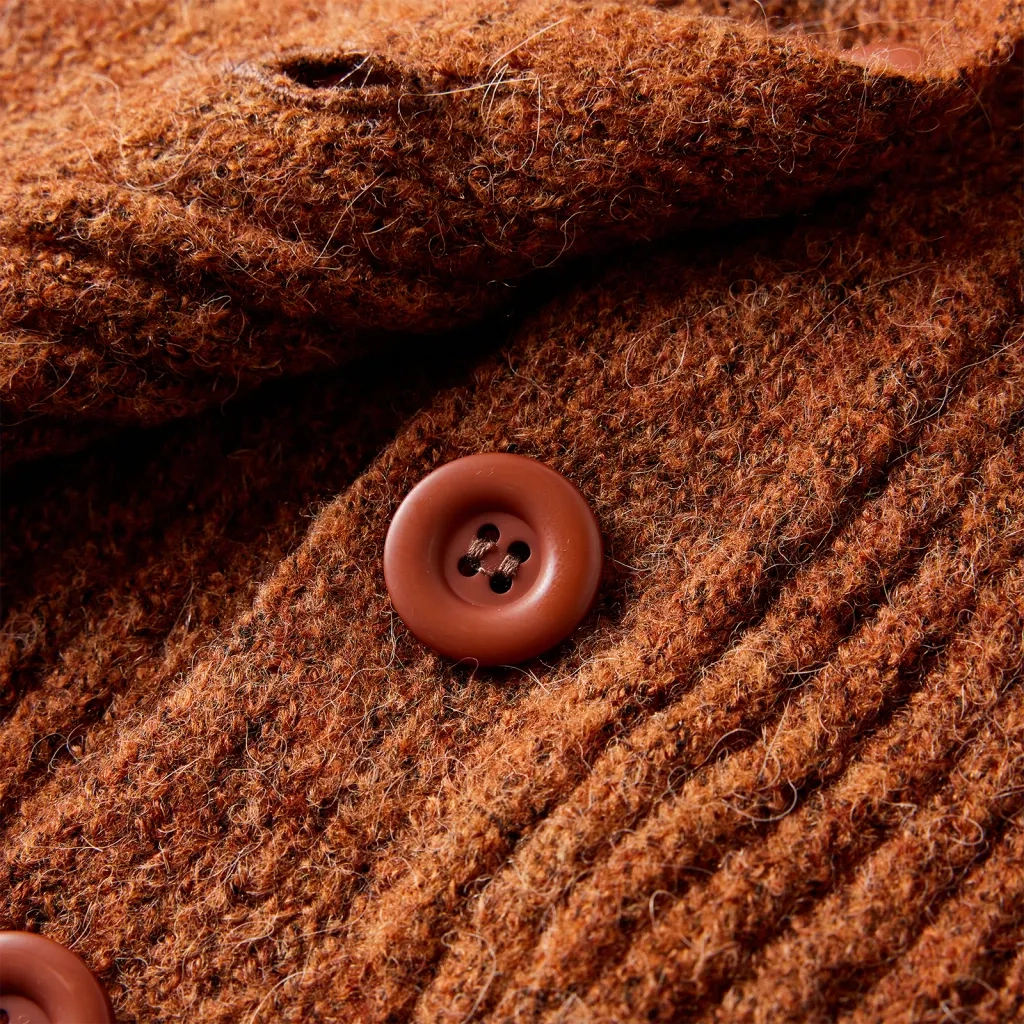 Cardigan da Bambina Lavorato a Mano Cognac 104 14948