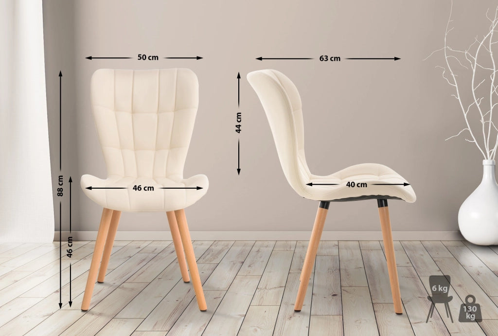 2er Set Stuhl Elda Kunstleder