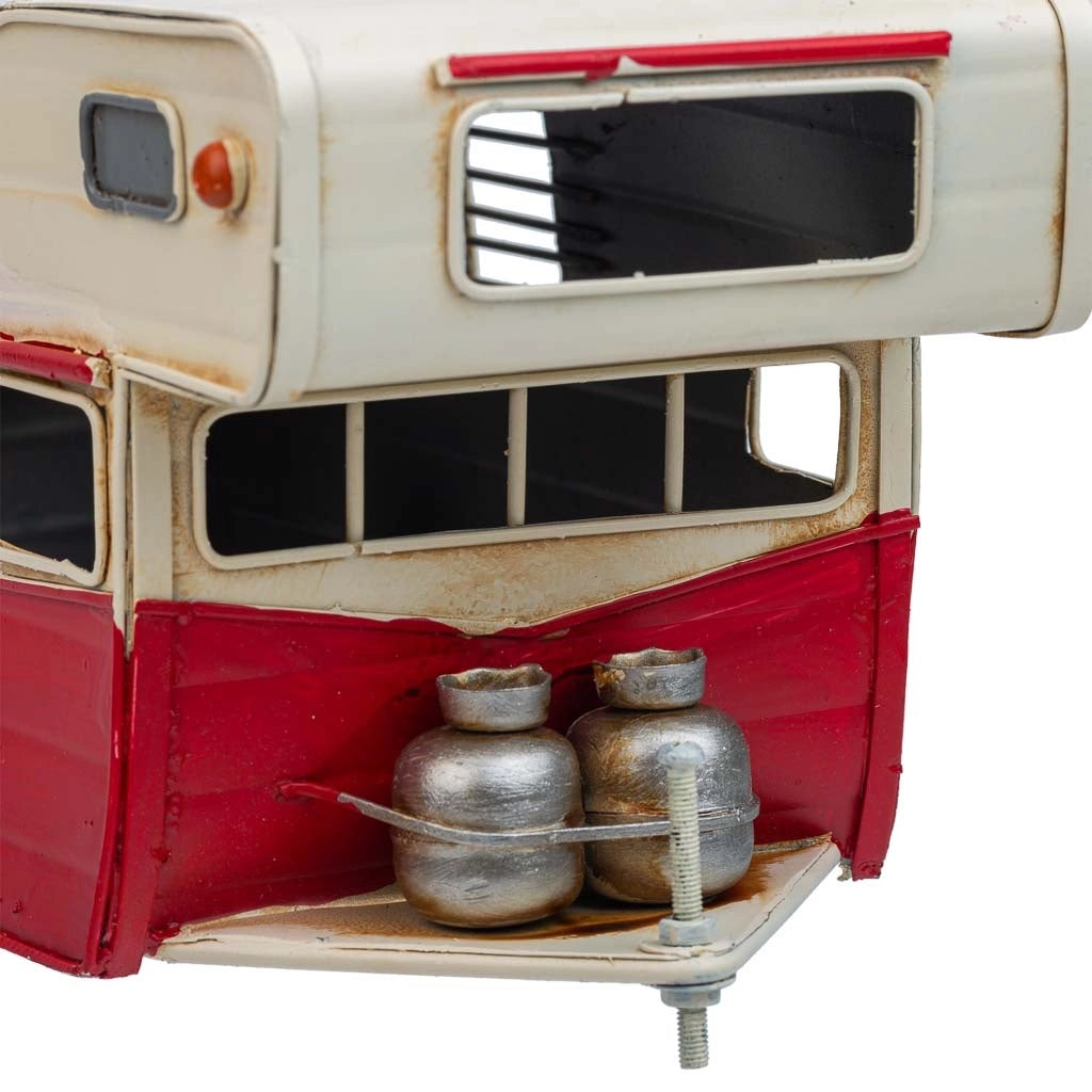 Caravan metallo rossa 28x12.5x15h cm