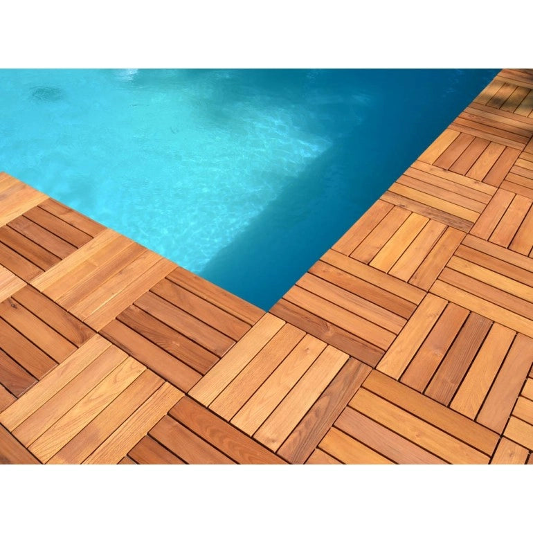 Woodstile pavimentazione modulare in legno base in plastica HDPE 40 x 40 cm, 1 PEZZO