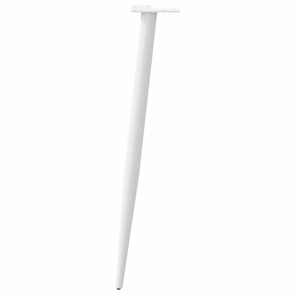 Set di 4 gambe coniche regolabili per tavolo consolle 72 x 73 cm in acciaio bianco 02_0056814
