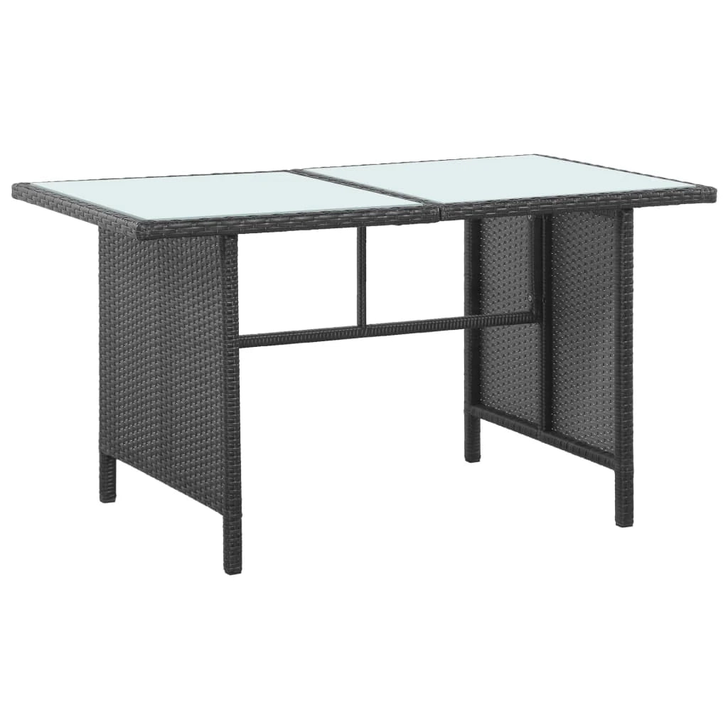 Set di mobili da giardino mobili da esterno 5 pezzi con cuscini resina intrecciata nera 02_0016494