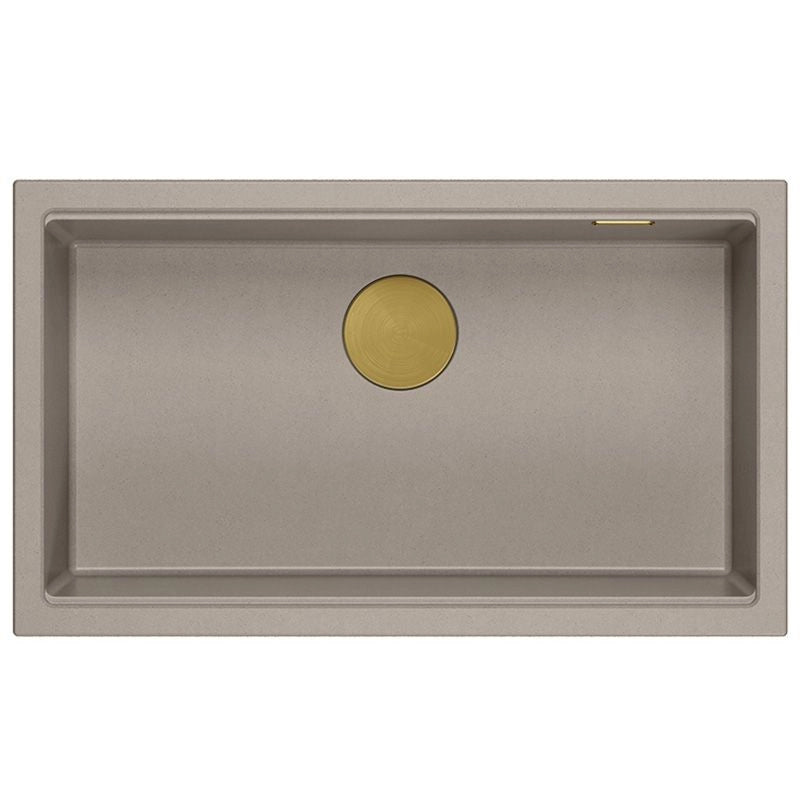 Lavello In Granito Logan 110 Beige Tappo rame spazzolato