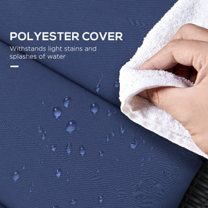 Cuscino per Sdraio e Lettino Prendisole  con Lacci di Fissaggio  in Tessuto Blu Scuro