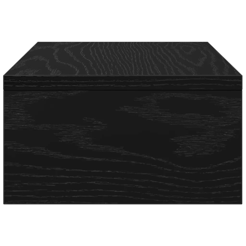 Supporto per Monitor Rovere Nero 42x24x13 cm in Truciolato 862407