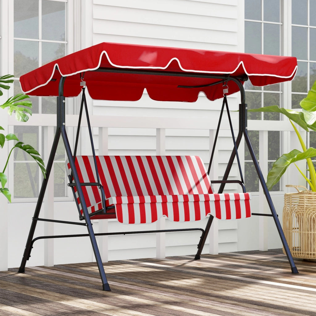 Divano da Giardino 3 Posti con Cuscini ¨C Minimal ¨C Nero, Grigio, Polipropilene, Acciaio