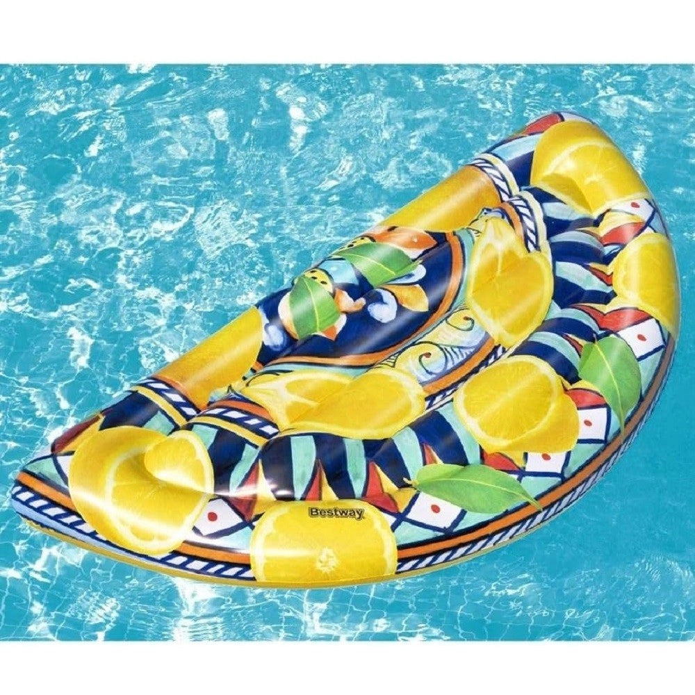 Trade Shop - Materassino Gonfiabile Maiolica Siciliana 171x89cm Estate Piscina Spiaggia 43364 -
