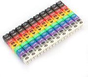 Etichette per cavi con adesivo per numerazione dei fili con dimensione 2.5mm (100 pezzi) per identificazione dei cavi con colore.