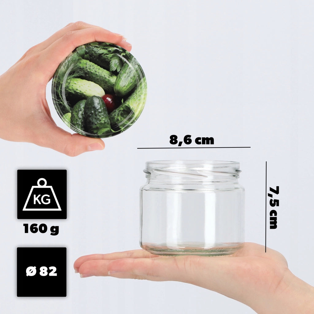 KADAX Sonka vasetti 330ml 10pz 82mm + coperchi "Cetrioli"
