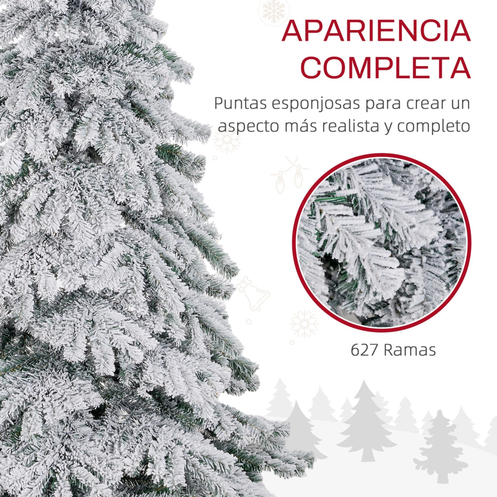 Albero di Natale Artificiale ¨C Zephmum ¨C Verde Bianco Nevato 180 cm