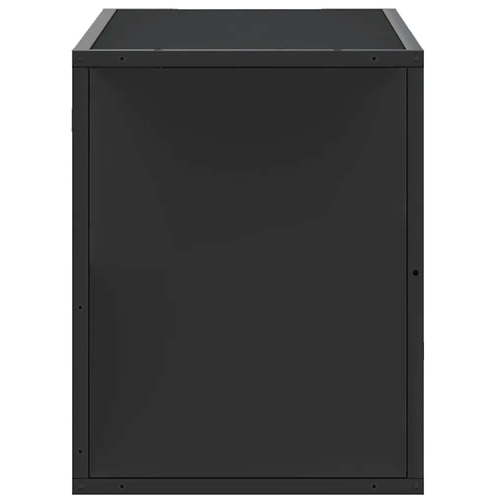 Mobile TV-Credenza per TV-Console TV Nero 80x31x39,5 cm in Truciolato e Metallo 553368