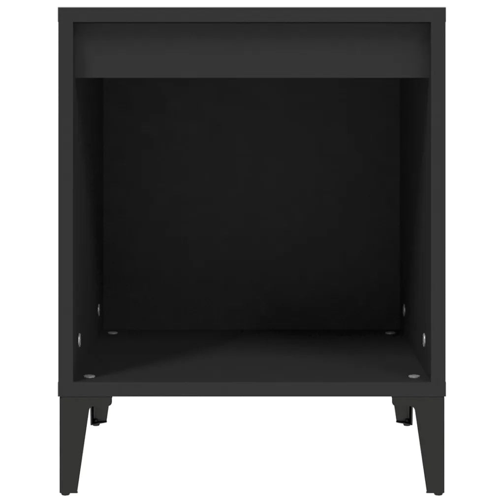 Comodino-Tavolino da notte Nero 40x35x50 cm
