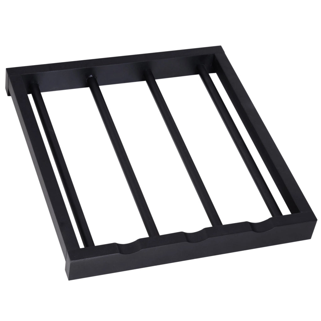 Carrello da Cucina con Cassetti e Portabottiglie Legno e Nero