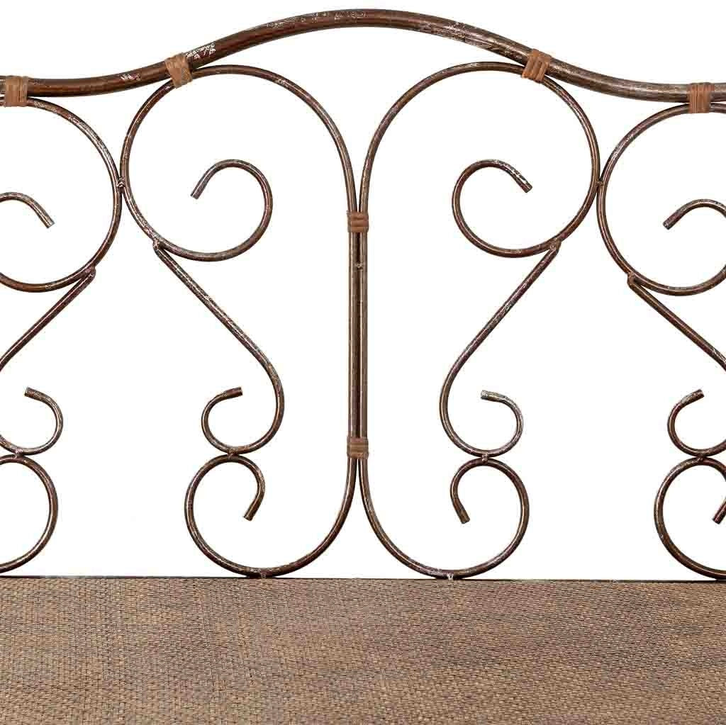 Panchina in metallo 146,69x55,25x45,09/89,54h cm marrone