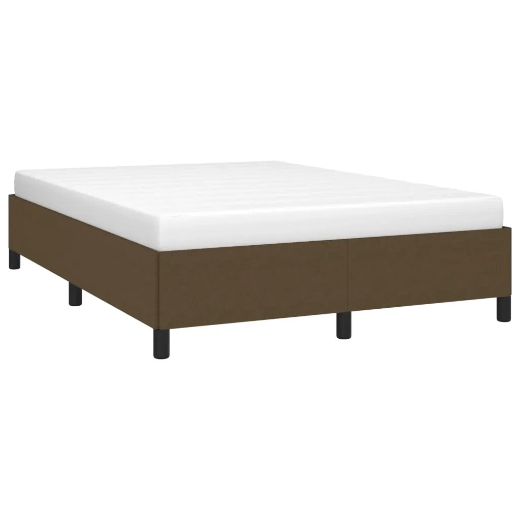 Giroletto senza Materasso Marrone Scuro 140x190 cm Tessuto 347061