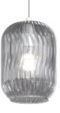 LUMETTO CROMO 1 LUCE VETRO FUME 1181CR-P-FU