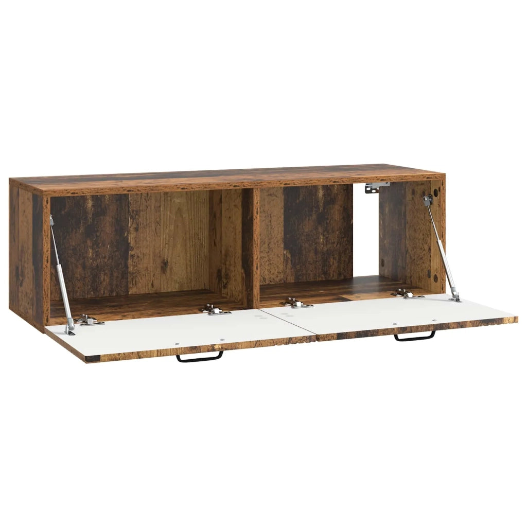 Mobile Porta TV da Muro-Credenza per TV sospesa Legno antico 98 x 31 x 30 cm 402434